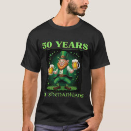 Golden Saint Patrick's 50th Birthday Celebration T Shirt