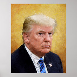 Golden Saint Trump Oljemålning Porträtt Poster