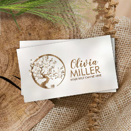 Golden Sakura Träd - Pearl Blommar Visitkort