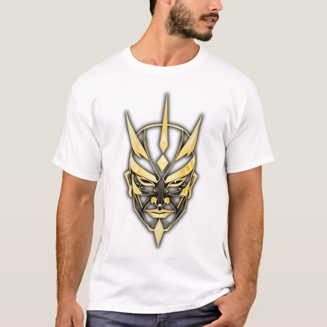     Golden Samurai Mask T-Shirt (Framsida)