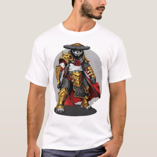 Golden Samurai Panda: Warrior of Elegance T Shirt