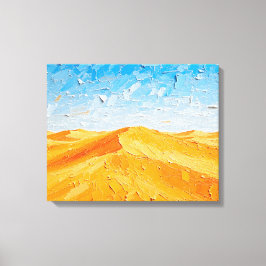 Golden Sand Dunes vid Sunset Premium Wrapped Canva Canvastryck