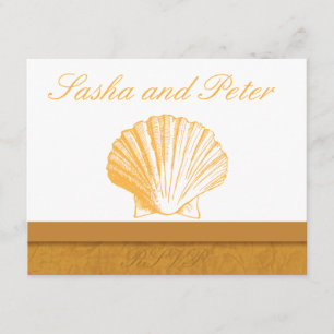 Golden Sand Snäcka Beach Wedding OSA kort