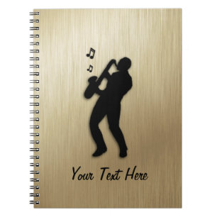 Golden Saxophone Player Personal Anteckningsbok