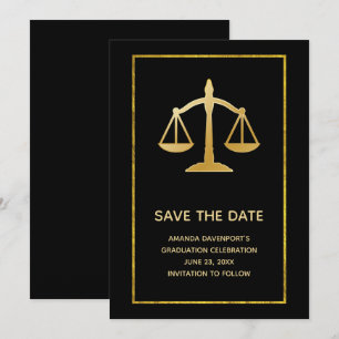 Golden Scale of Justice Theme Studenten Spara Datumet