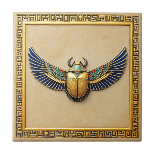 Golden Scarab Elegance Kakelplatta (Framsidan)