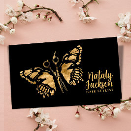 Golden Scissors och Butterfly Snyggt Visitkort