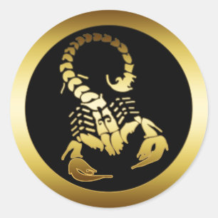 GOLDEN SCORPION RUNT KLISTERMÄRKE