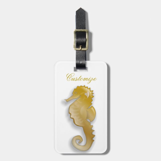 Golden Seahorse Thunder_Cove Bagagebricka (Vertikal Framsida)