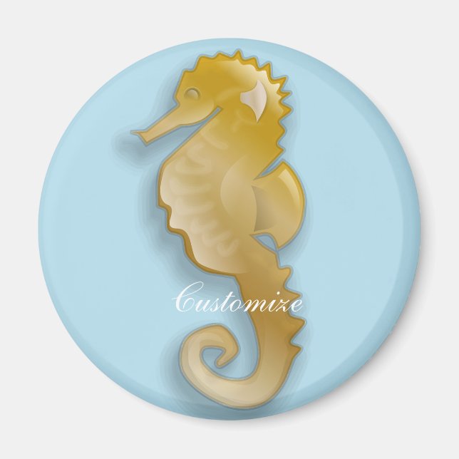 Golden Seahorse Thunder_Cove Magnet (Framsidan)