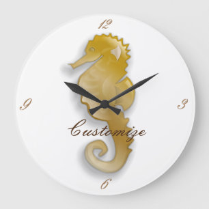 Golden Seahorse Thunder_Cove Stor Klocka
