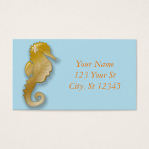 Golden Seahorse Thunder_Cove Visitkort