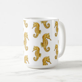 GOLDEN SEAHORSES MUG KAFFEMUGG