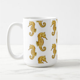 GOLDEN SEAHORSES MUG KAFFEMUGG
