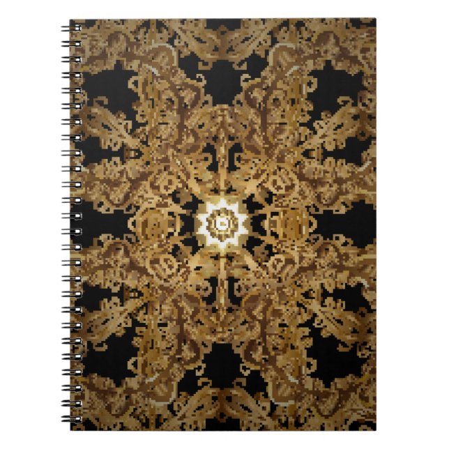 Golden Seamless hand plockade, vintage Background. Anteckningsbok (Framsidan)