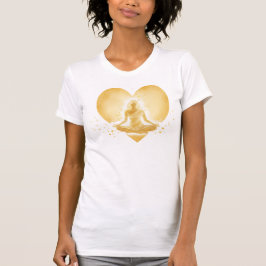 Golden Self-Love Aura — Meditative Heart Glow T Shirt