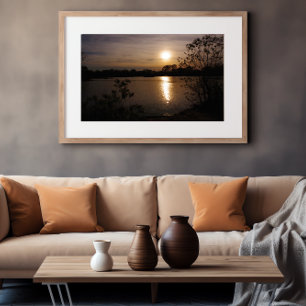 Golden Serenity: A Sunset's Embrace Fototryck