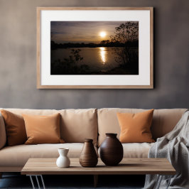 Golden Serenity: A Sunset's Embrace Fototryck