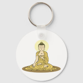 Golden Serenity Buddha Keychain Nyckelring