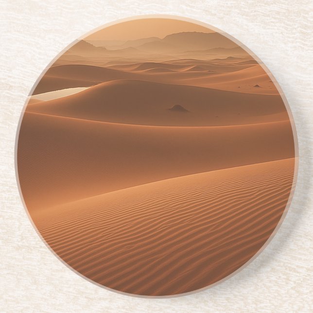 Golden Serenity – Desert Landscape at Sunset Underlägg (Framsidan)