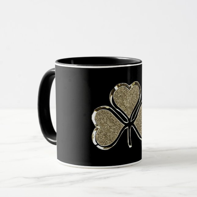 Golden Shamrock Klöver Ireland Symbol Mugg (Framsida vänster)
