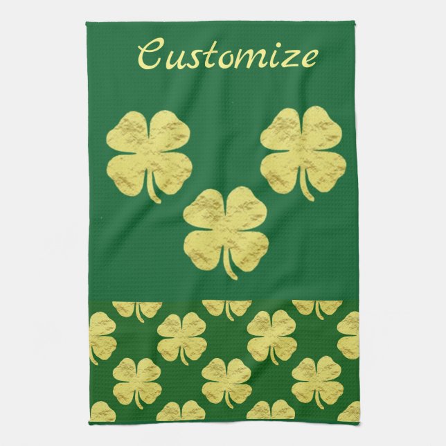 Golden Shamrocks Thunder_Cove Kökshandduk (Vertikal)