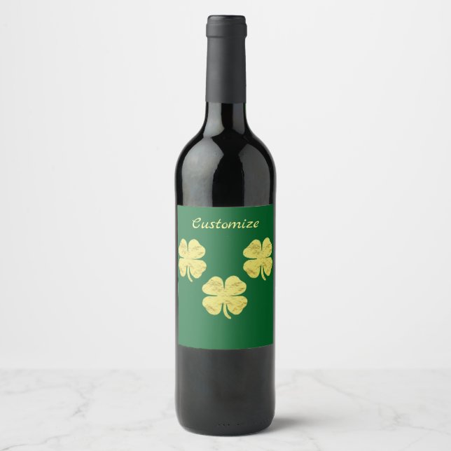 Golden Shamrocks Thunder_Cove Vinflaska Etikett (Framsida)
