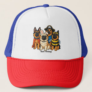 Golden Shepherd Ghost Hund Halloween Funny Spooky Keps