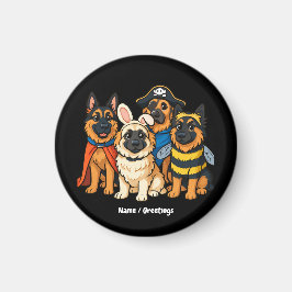 Golden Shepherd Ghost Hund Halloween Funny Spooky Magnet