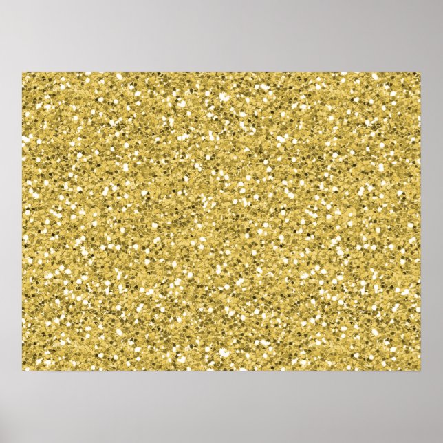 Golden Shimmer Glitter Poster (Framsidan)