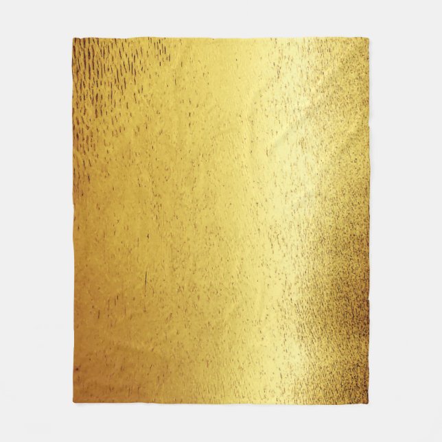 Golden shimmery sjö vatten yta minimalistisk fleecefilt (Framsidan)
