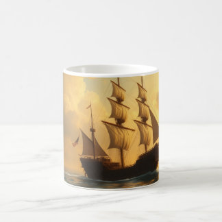 Golden Ship Kaffemugg