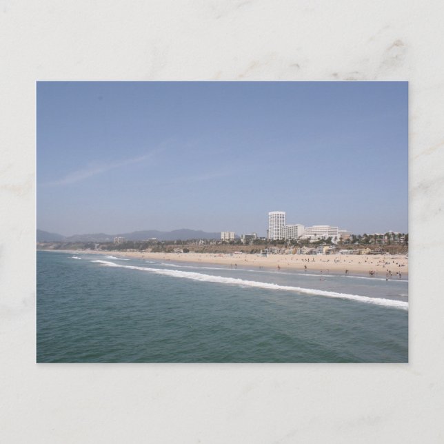 Golden Shores: Santa Monica Beach Radiance Vykort (Framsida)