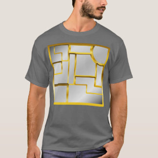 Golden Silver Geometric Mosaic Luxurious Modern Ar T Shirt