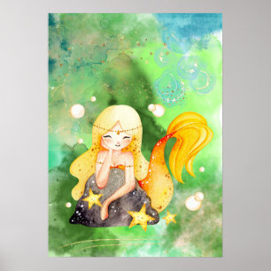 Golden Sjöjungfru Poster