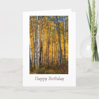 Golden Skogen på Grand Mesa Birthday Card Kort