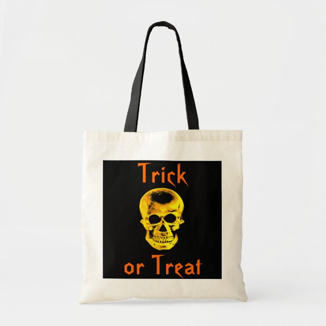 Golden Skull Bus eller godis Bag Tygkasse (Framsidan)
