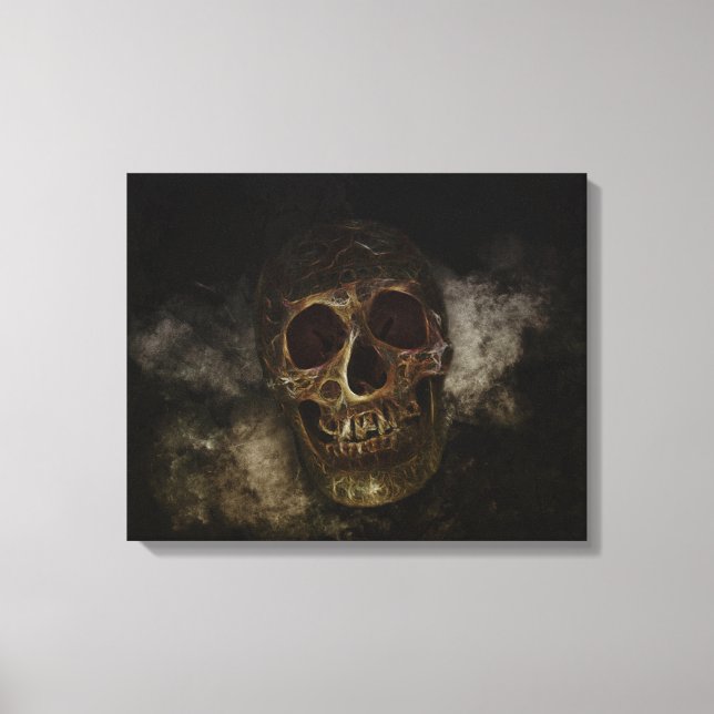 Golden Skull Canvastryck (Framsida)