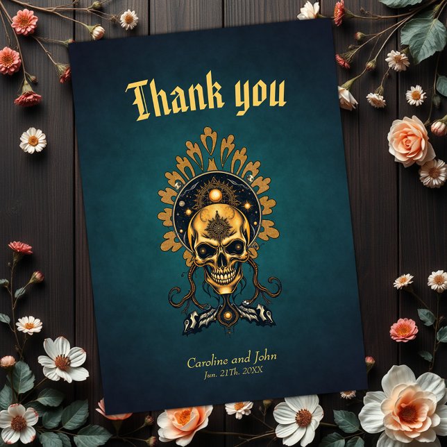 Golden Skull och dess Cosmic Secrets. Tack Kort (Skapare uppladdad)