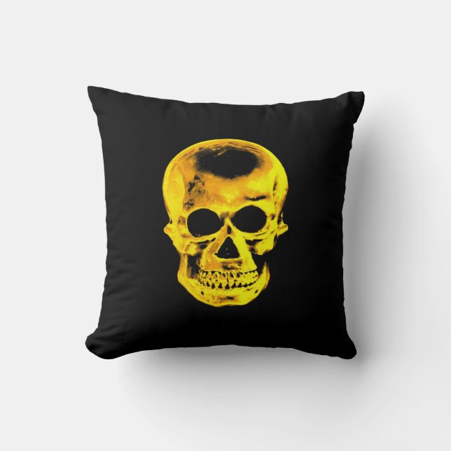 Golden Skull Pillow Kudde (Framsida)