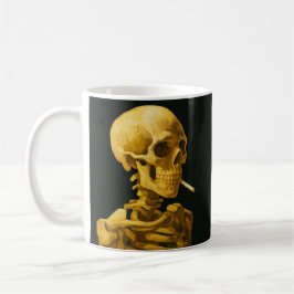 Golden Skull-rökning - Unik van Gogh Inspired Kaffemugg