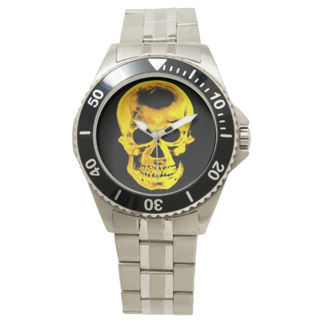 Golden Skull Watch Armbandsur (Framsida)