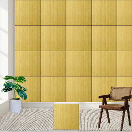 Golden Skylark Feather Mönster Ceramic Tile Kakelplatta
