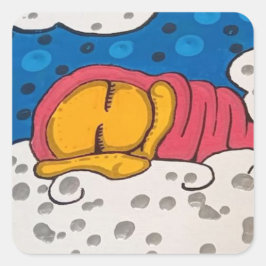 Golden Slumbers Fyrkantigt Klistermärke