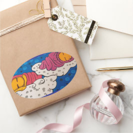 Golden Slumbers Ovalt Klistermärke