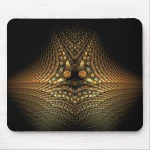 Golden Småsten på Mörk Mousepad Musmatta