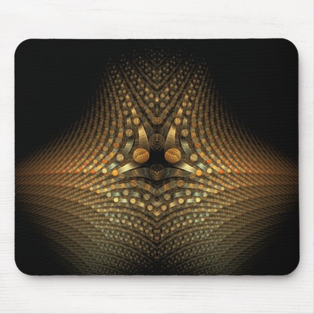 Golden Småsten på Mörk Mousepad Musmatta (Framsidan)