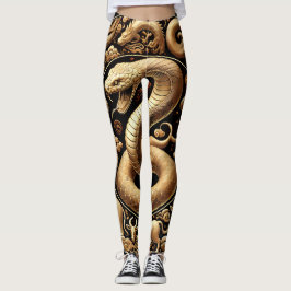 Golden Snake Kinesisk nyår Leggings