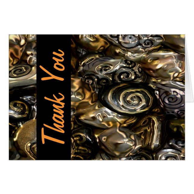 Golden Snigel + Tack Hälsningskort (Framsidan Horizontal)