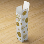 Golden Snö Flakes 1 Presentask För Vinflaska<br><div class="desc">Golden Snö Flakes 1</div>